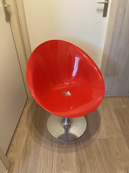2 x Kartell ERO|S designstoel – Philippe Starck – Rood – nette staat