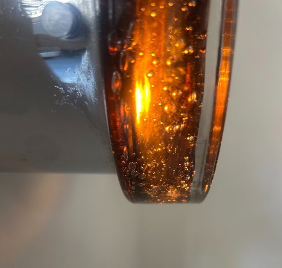 Image 1 of 3 appliques Limburg in cromo e vetro a bolle, Germania 1960