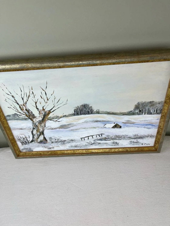 Oil on canvas "Snowy Landscape" – Paintings & Drawings (photo 3 of 7)