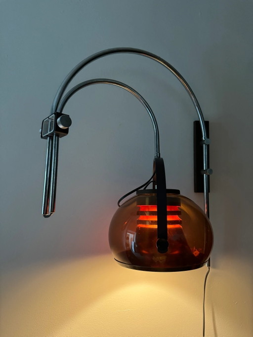 Lámpara de pared vintage Herda con doble arco