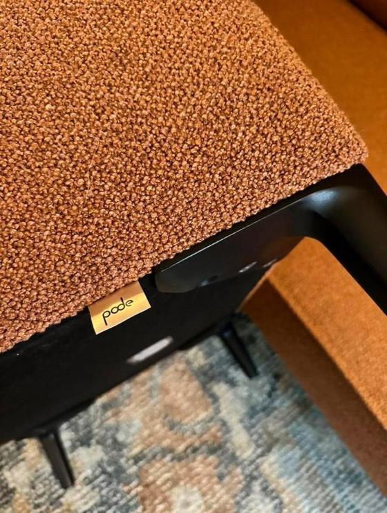 Image 1 of Pode - Edit Orange 3 seater Sofa & Hocker