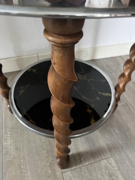 Image 1 of Pratique Art Déco Bijzettafel avec schildpad Shell Accenten