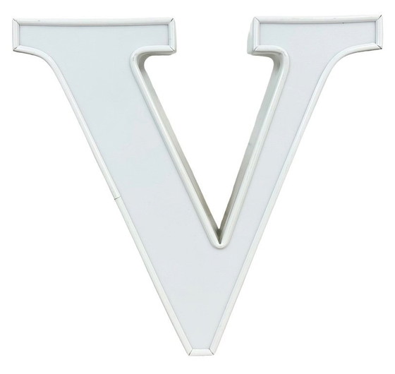 Image 1 of Vintage Illuminated Letter v, 1980s