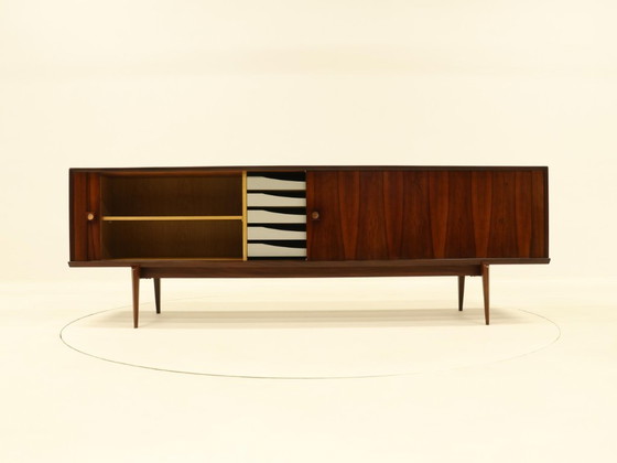 Image 1 of Grande credenza in palissandro con ante a tamburo di Oswald Vermaercke per V-Form, Belgio, anni '60