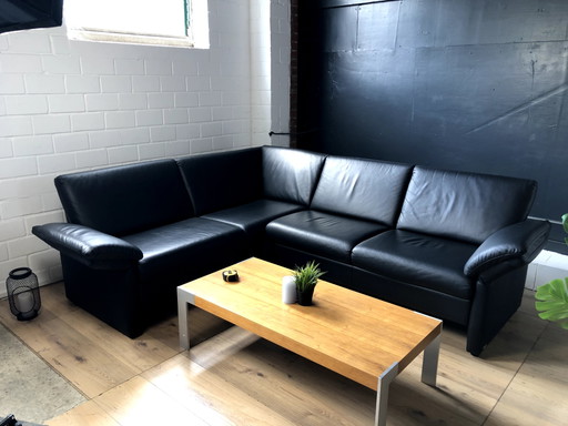 Sofá de cuero de Frommholz con cojines de asiento extraíbles