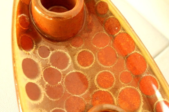 Germany Ceramic Candle Holder Jasba Keramik, 60s-70s Pop Art Style I (photo 6 of 11)