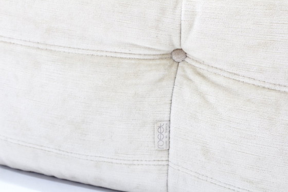 Image 1 of Vintage Togo 2 zits sofa beige velvet ligne roset Michel Ducaroy