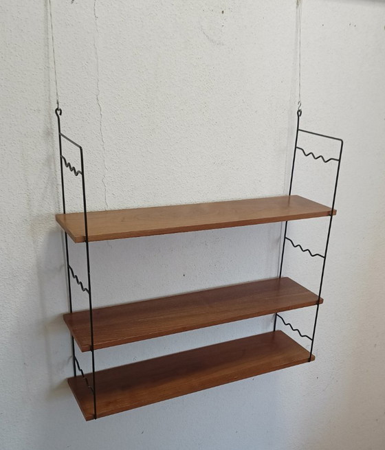 Scaffali a muro anni Cinquanta con tre ripiani – Metal, Wood (photo 9 of 9)