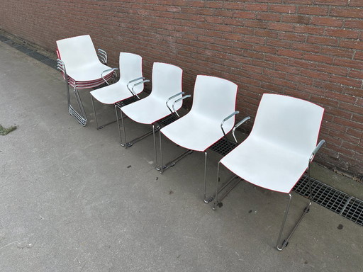 (8 pcs) Arper Catifa 46 chairs with armrests