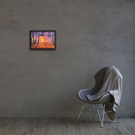 Image 1 of Gouache auf 250 g/m² Naturpapier. Größe 40 x 30 cm.