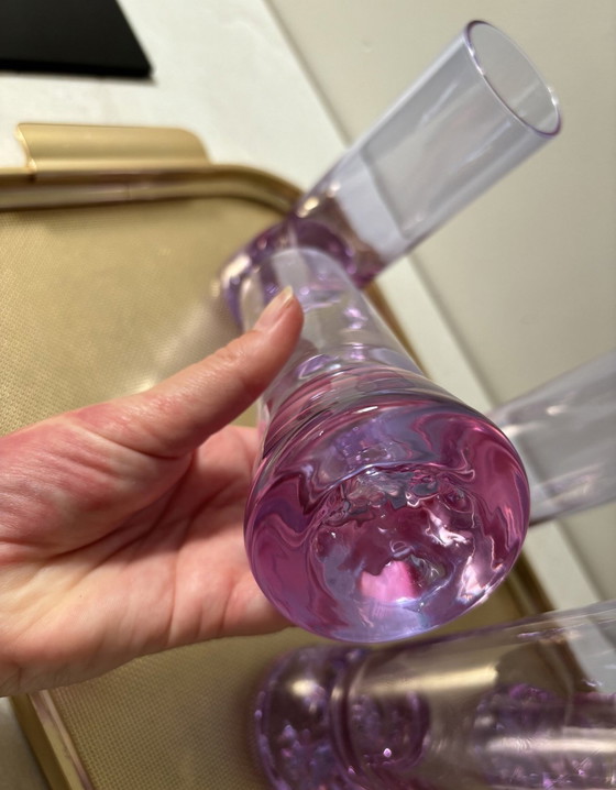 Image 1 of 5x Alexandrite glazen, verkleuren bij licht.