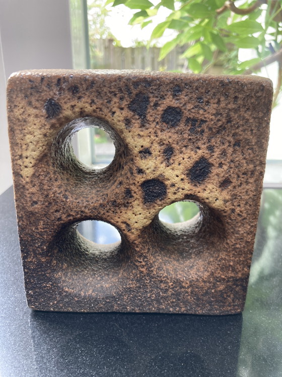 Image 1 of Beautiful block vase by Vest Ceramics - from Woerden
