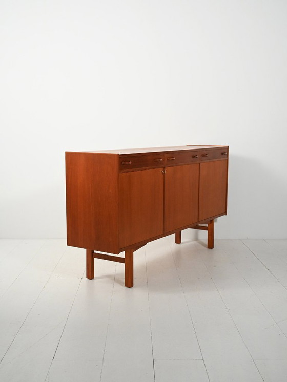 Image 1 of Zweeds dressoir van teakhout uit de jaren 1950-1960