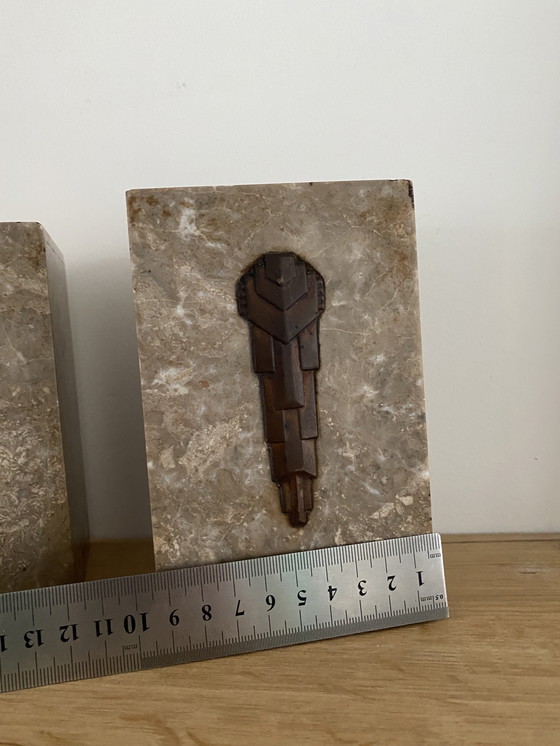 Image 1 of Art Deco boekensteunen - bookends