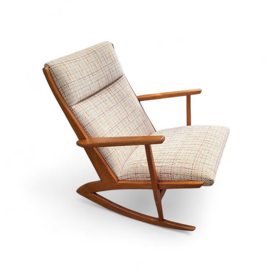 Image 1 of Boomerang schommelstoel model 87 Søren Jensen v. Tønder Møbelwærk ​​Deens midden eeuw