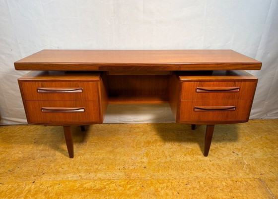 Image 1 of Mid-Century Retro Vintage Teak Desk / Dressing Table by G Plan – Fresco Range 1960.  Designed by Victor Wilkins • Afromosia Edge