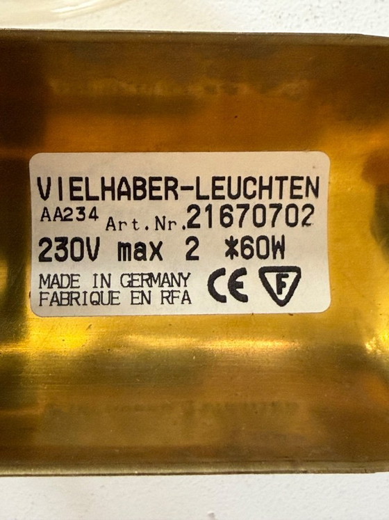 Image 1 of Paire d'appliques en laiton – Vielhaber-Leuchten, Made in Germany