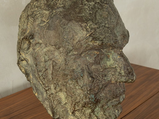 Image 1 of Unique bronze sculpture of Helmut Kohl, Vintage