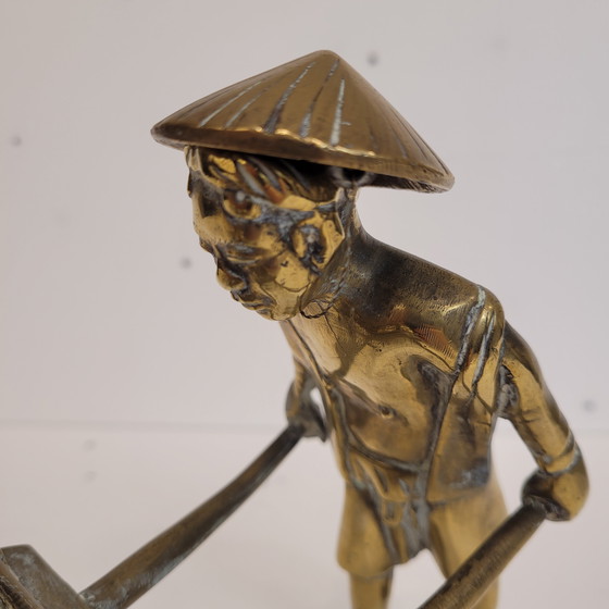 Image 1 of Sculpture en bronze « paysan », années 30 – Indochine