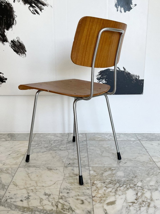 Image 1 of 6x vintage Gispen STOELEN A.R. Cordemeijer, Mid Century Modern, industrieel, retro
