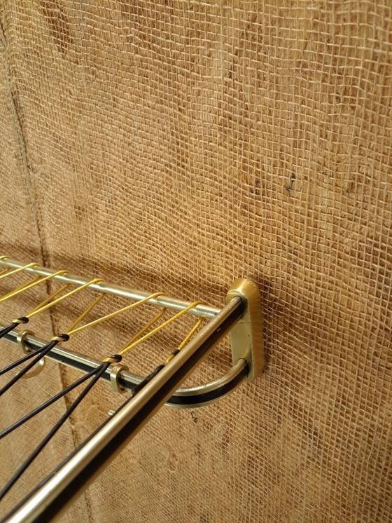 Image 1 of Porte-manteau des années 1950, noir et or, n° 21