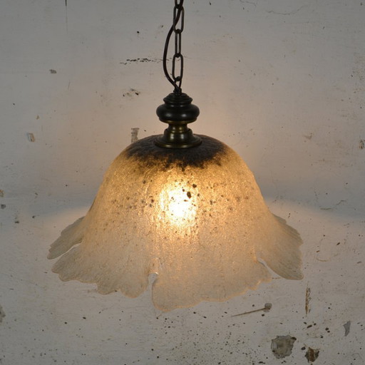 1x glass flower pendant light