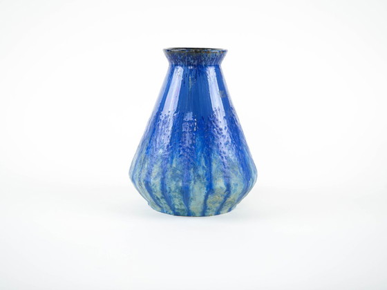 Image 1 of Blue ceramic vase, Danish design, 1960s, made in Denmark