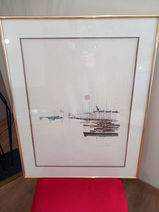 Alain Gabriot - Aquarell von La Rochelle