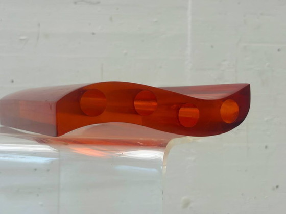 Image 1 of Vaso di design Coming B in vetro acrilico, anni '80