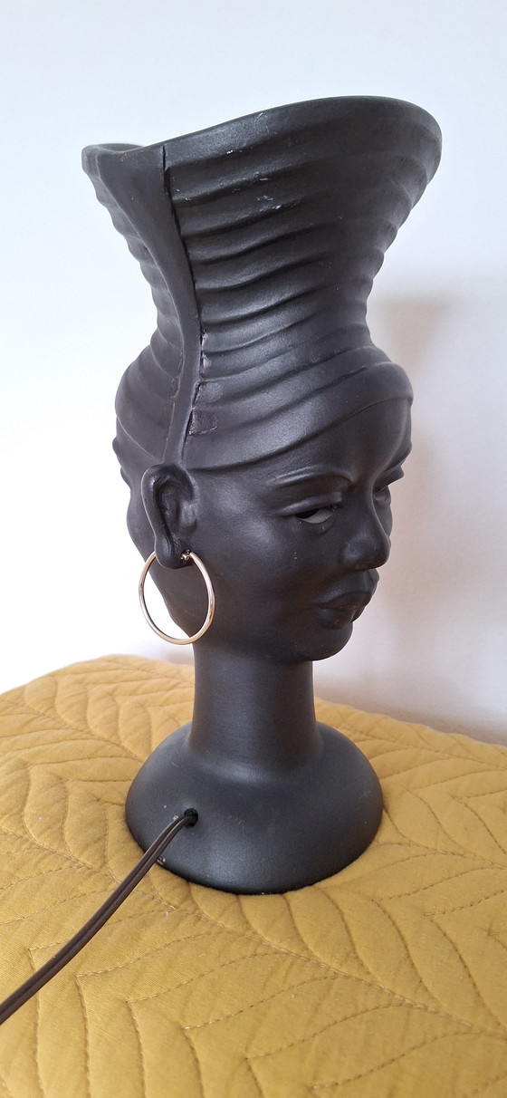Image 1 of Schöne Lampe Keramik afrikanischen Kopf