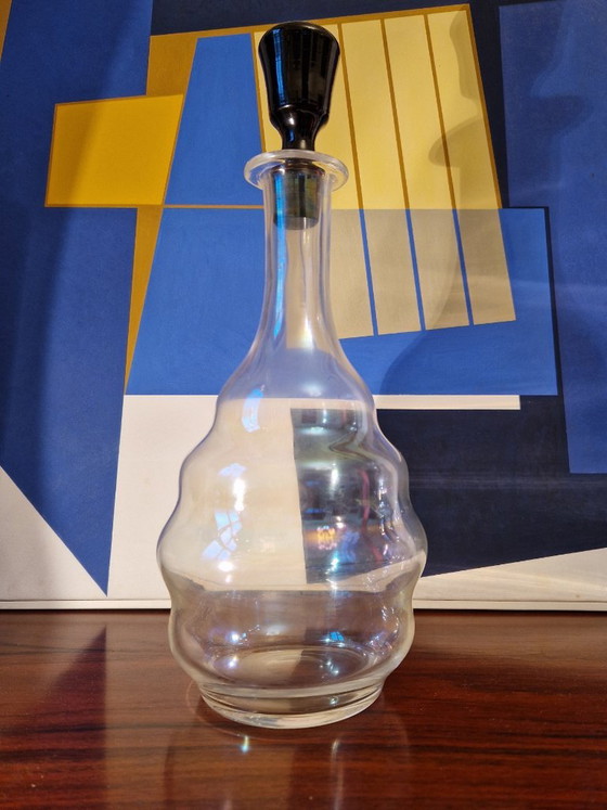 Set of 3 glasses and carafe with stopper, designed by Josef Hoffmann around 1925, manufactured by J. & L. (photo 8 of 16)
