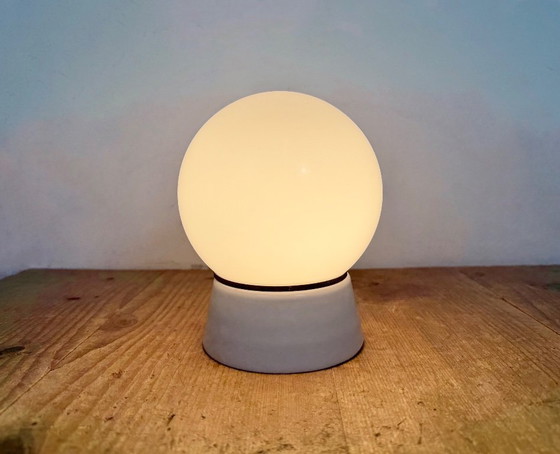 Image 1 of Vintage White Porcelain Ceiling Light, 1970s