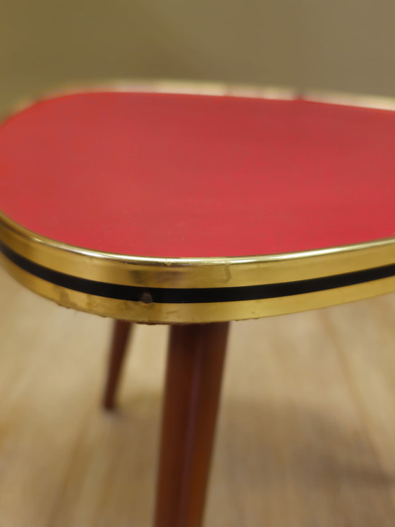 Image 1 of Vintage Plant Table Side Table Red