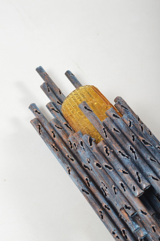 Image 1 of Brutalist Muurlamp Ontworpen Door Marcello Fantoni, Jaren '60