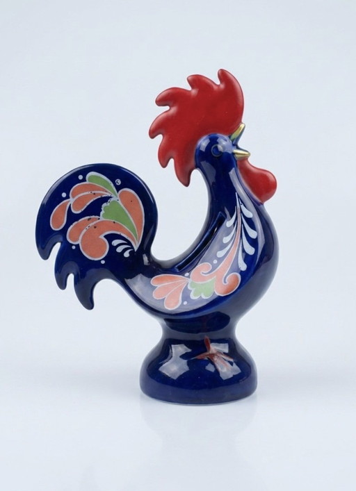 Goebel - Beeldje - Coq de Barcelos "Gra" - Edition 1968 - Bleu Cobalt - Porselein – decoratieve objecten, Porcelain