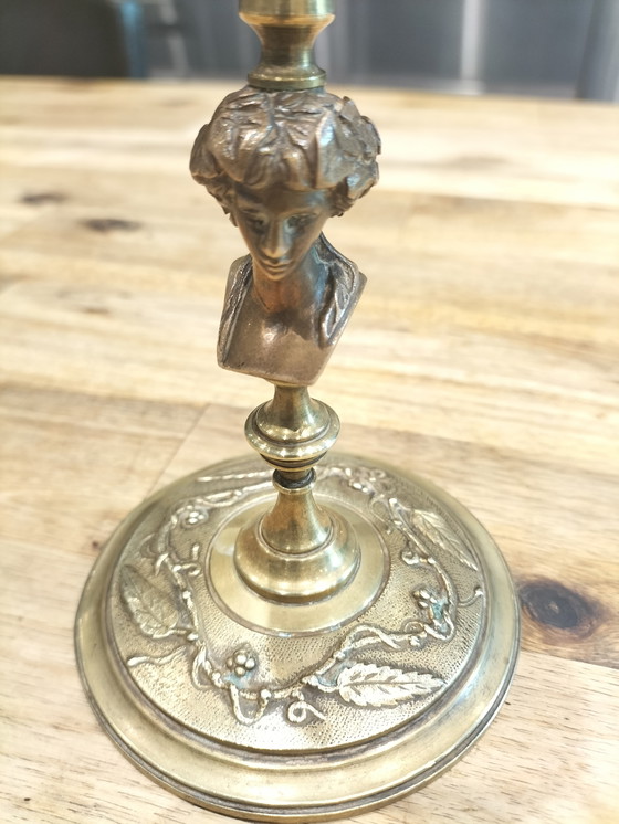 Image 1 of Magnifique chandelier ancien en bronze 