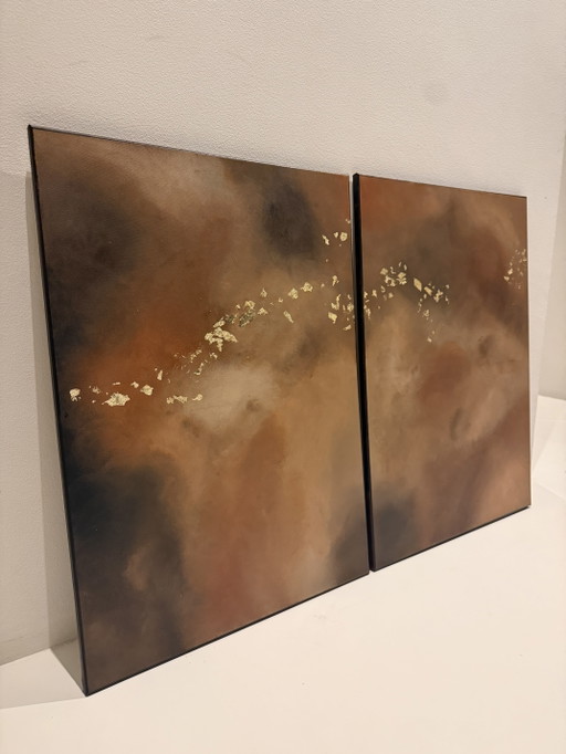 Two-panel 2x 70x50cm – schilderijen tekeningen, Canvas (photo 2 of 6)