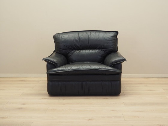 Image 1 of Leren fauteuil, Italiaans ontwerp, jaren 1960, productie: Italië