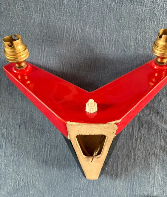 Image 1 of Art Deco ceramic wall lights from the 1950s and 60s