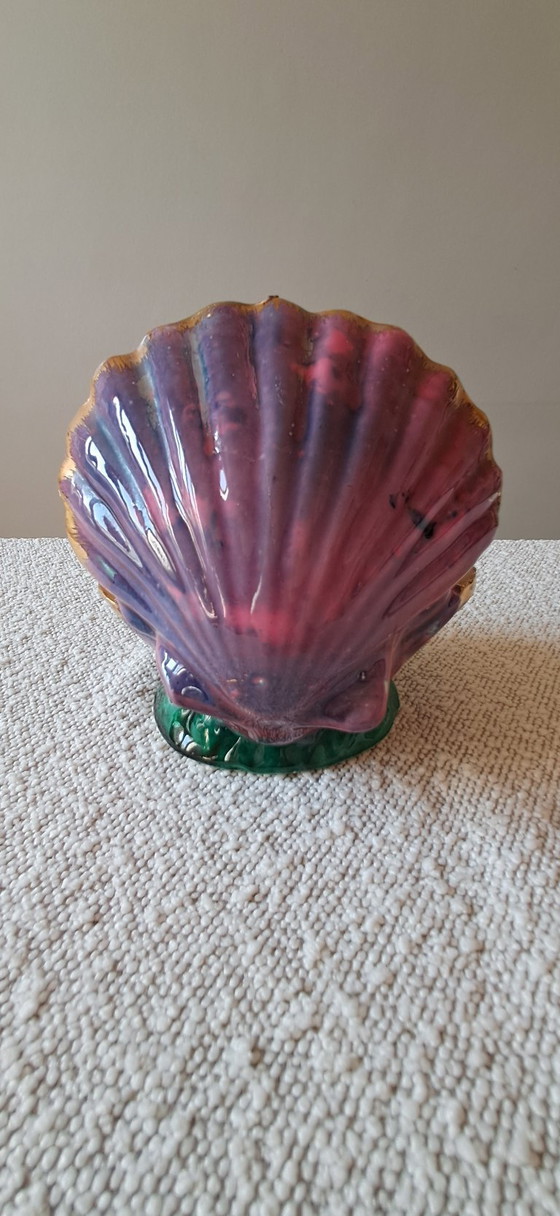 1960s Shell lamp made in France, Table lamps, Ceramic, Multi Color (photo 3 of 9)