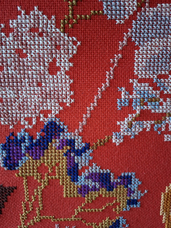 Bordado de gran tamaño con la inscripción "Otoño" de la década de 1970 – Decoración de pared, Cotton (photo 3 of 7)