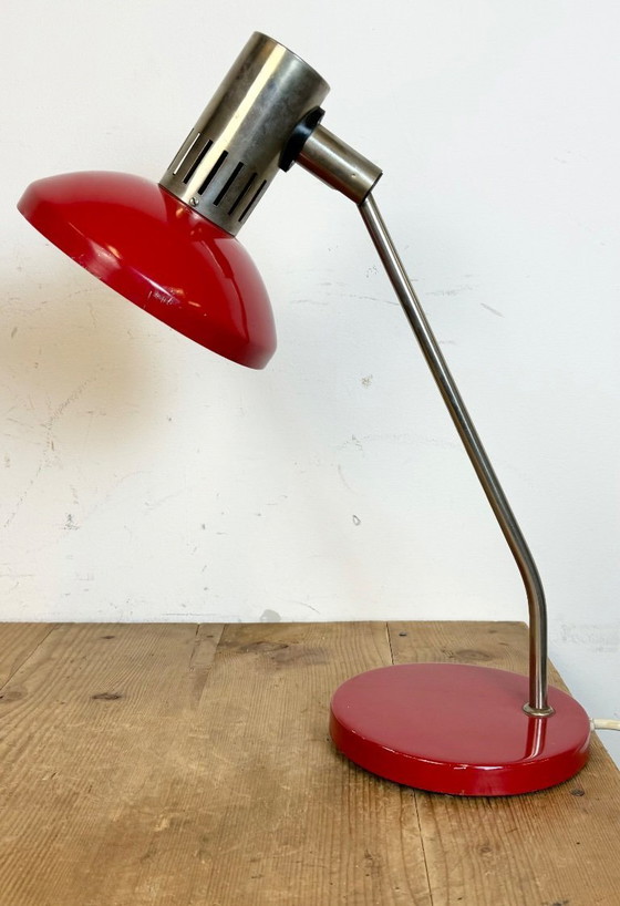 Image 1 of Vintage Red East German Table Lamp from AKA Leuchten, 1970s