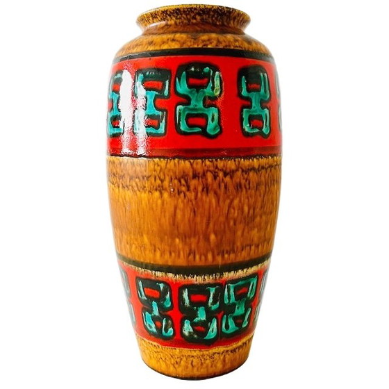 Image 1 of Vaso da terra vintage della Germania occidentale della metà del secolo scorso Scheurich 1970