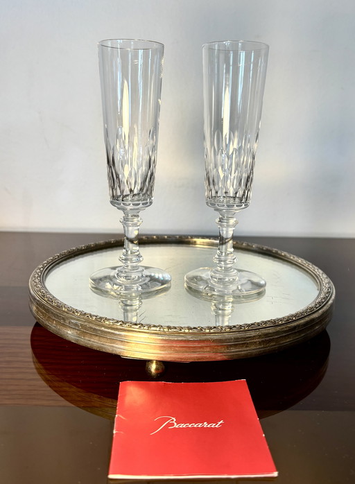 2 copas de champán Baccarat m. Richelieu 