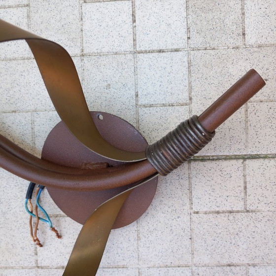 Image 1 of Lámpara de techo grande y 2 apliques de pared 'Folded Ribbon' de Jacco Maris.