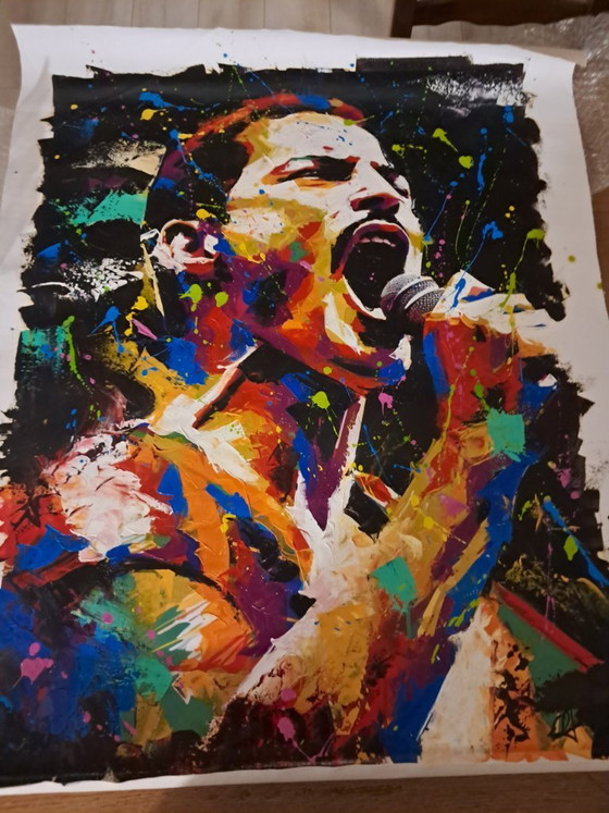 Alberto RICARDO - Freddie Mercury Original - Artist Canvas – Paintings & Drawings (photo 10 of 15)