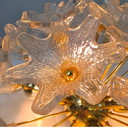 Lampada da soffitto Venini VeArt in ottone Murano, modello Sputnik anni '70, design italiano.