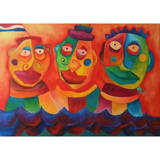 Paul Megens painting from 2007 'the Swiss navy'