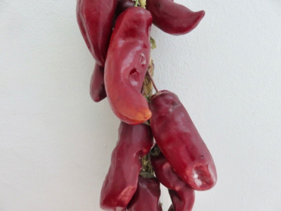 Image 1 of Corde de piments d'Espelette, Pays Basque, France, 60s'-70s'