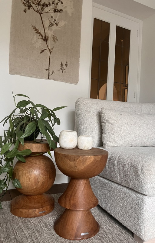 Pols Potten short skirt Stool / side table wood